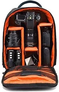 वाटरप्रूफ DSLR बैकपैक कैमरा बैग, लेंस एक्सेसरीज़ कैरी केस Nikon, Canon, Olympus, Pentax और अन्य के लिए भारत में निर्मित (नारंगी), काला, कैज़ुअल